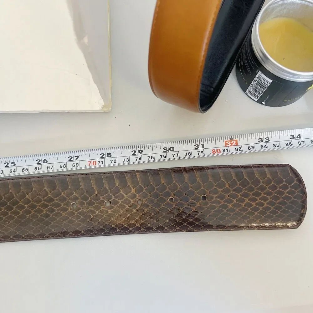 Vintage Harve Benard Snakeskin Chunky Belt Snake Belt y2k Women's Size 6